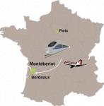 Map of France to Monteberiot